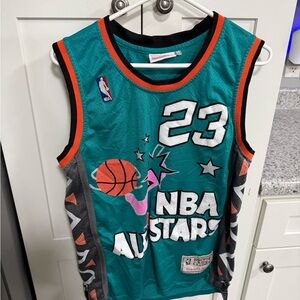 Mitchell & Ness Teal Hardwood Classics NBA Patch Jersey